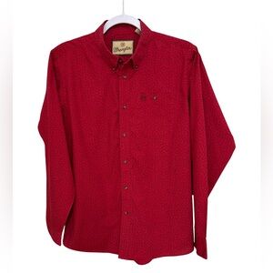 Wrangler Western Paisley Button-Down Shirt Women’s XXL Red